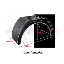 Garde-boue roues jumelées en PVC 15" 16"