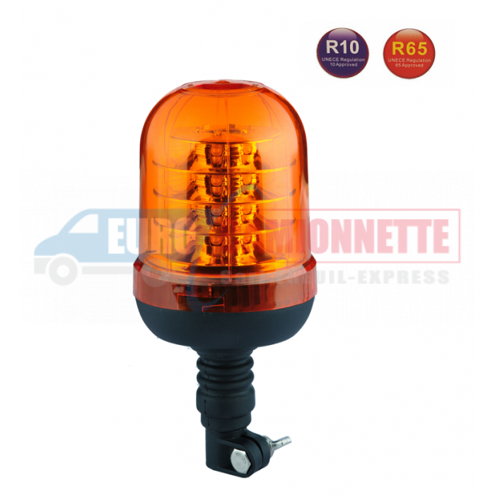 Gyrophare 30 LED 6W Éclairage Stroboscopique Orange pour Camion