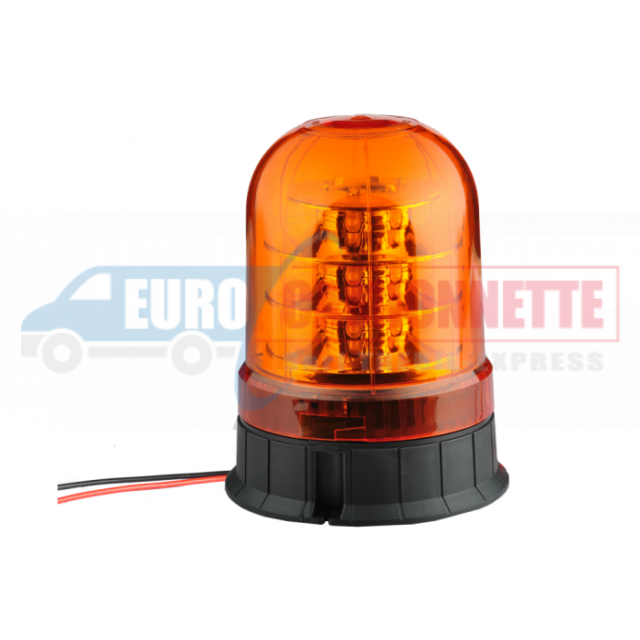 Gyrophare balise LED Orange avec base magnétique pour véhicules 12/24V