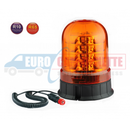 Gyrophare LED Orange 12V 24V  R65 R10 magnétique