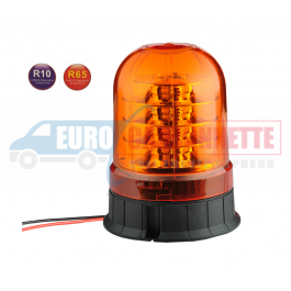 Gyrophare à LED Orange Fixe 12V 24V