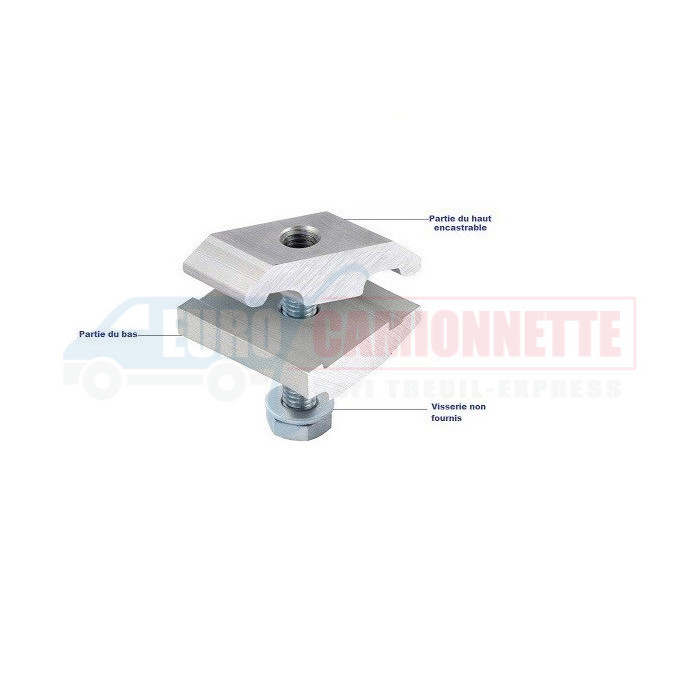 Cavalier de raccordement en aluminium 40 mm