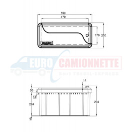 Caisse de rangement DAKEN 550mm