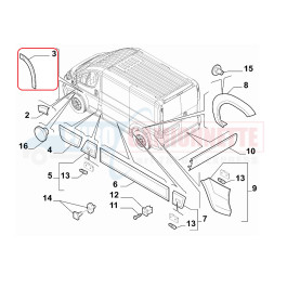 Moulure de porte avant droit ou gauche  Jumper III / Ducato et Boxer 06-11