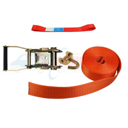 Sangles d'arrimage tour de roue 2 points 3m 50mm 5T dépannage 4x4 panier