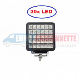 Feux de travail LED 16x ou 30x LED carré avec interrupteur