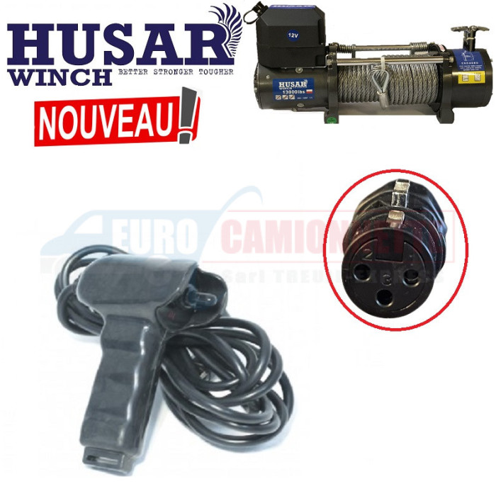 Télécommande universelle sans fils  pour treuil  BST S 12V / 24V HUSAR