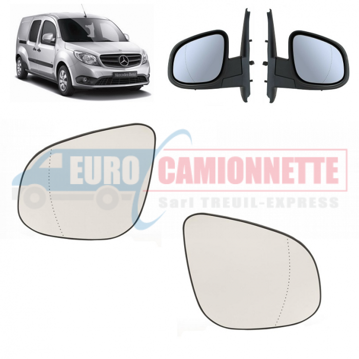 Miroir de Rétroviseur pour Renault Kangoo Mercedes Citan de 2014-2020