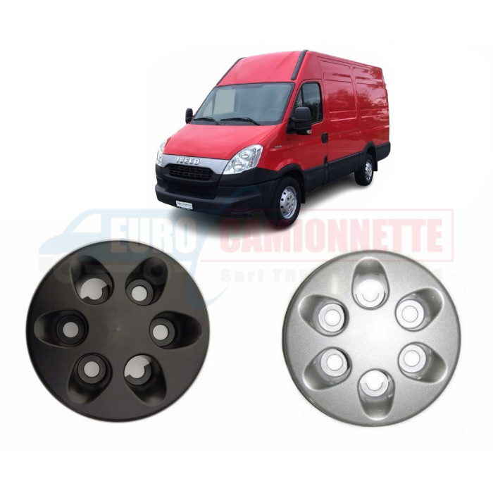 Enjoliveur /Cache centrale de Roue Chromé ou Noir pour Iveco Daily jusqu'a 2006-