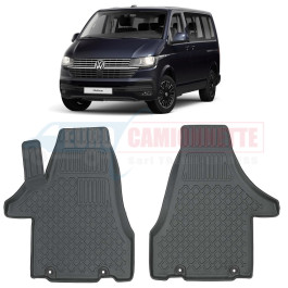 Tapis de sol en caoutchouc Noir pour WV Transporter T5
