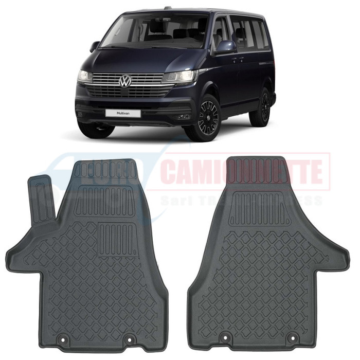 Tapis de sol en caoutchouc Noir pour WV Transporter T5