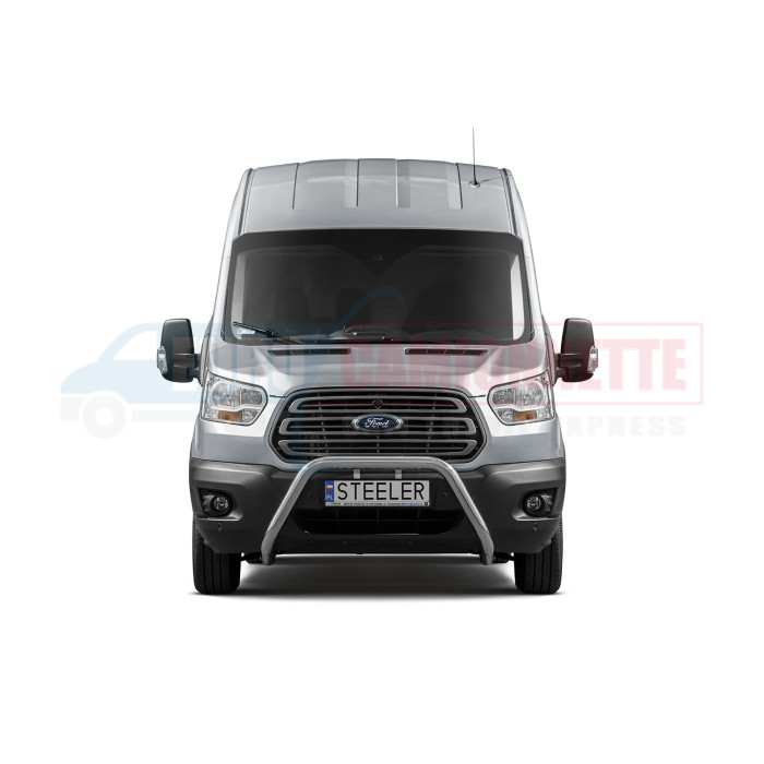 Pare-Buffle sans Barre Centrale Homologué pour Ford Transit 2014-2019