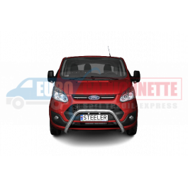 Pare-Buffle sans Barre Centrale Homologué pour Ford Transit Custom 2012-2018